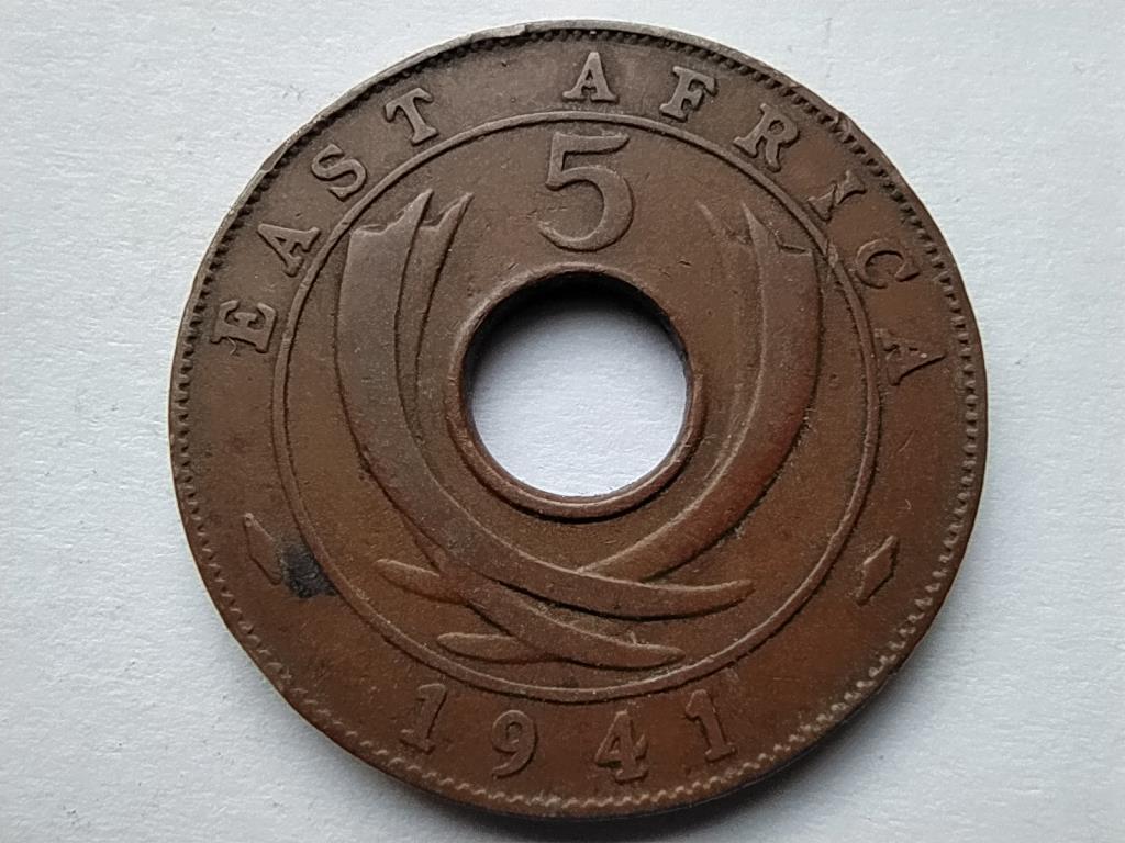Brit-Kelet-Afrika VI. György (1936-1952) 5 cent 1941