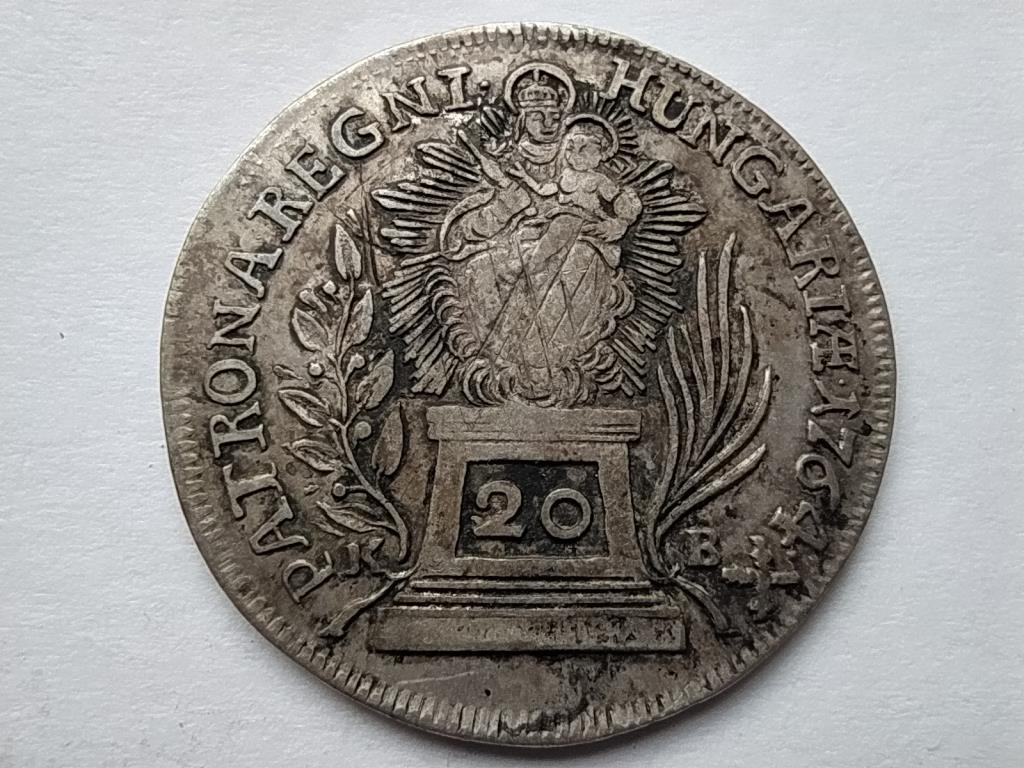 Mária Terézia (1740-1780) ezüst 20 Krajcár 1764 KB