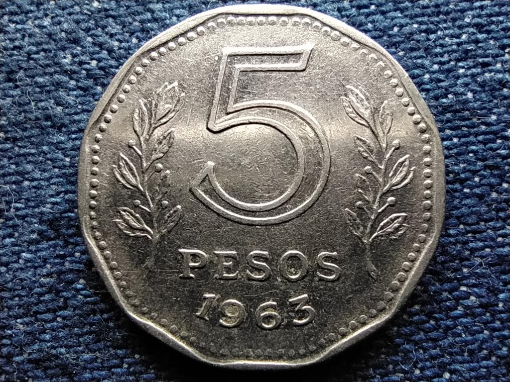 Argentína Szövetségi tartomány (1861-0) 5 Peso