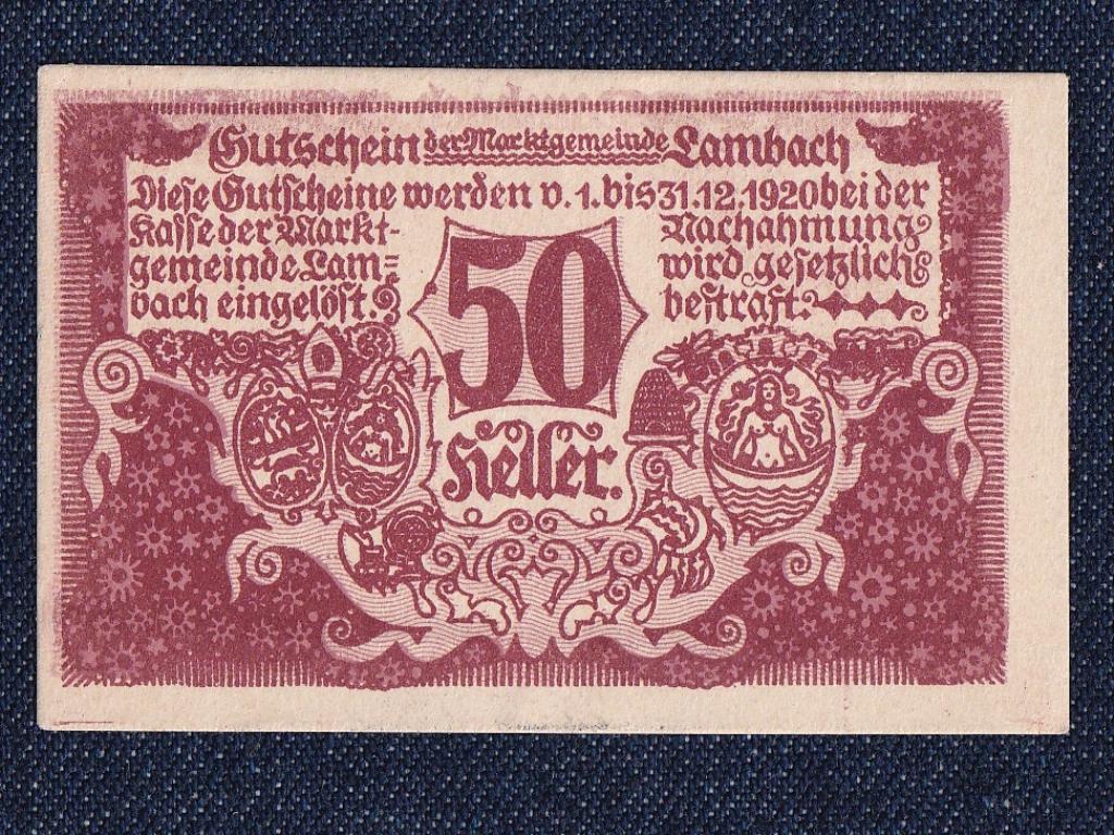 Ausztria Lambach 50 heller szükségpénz