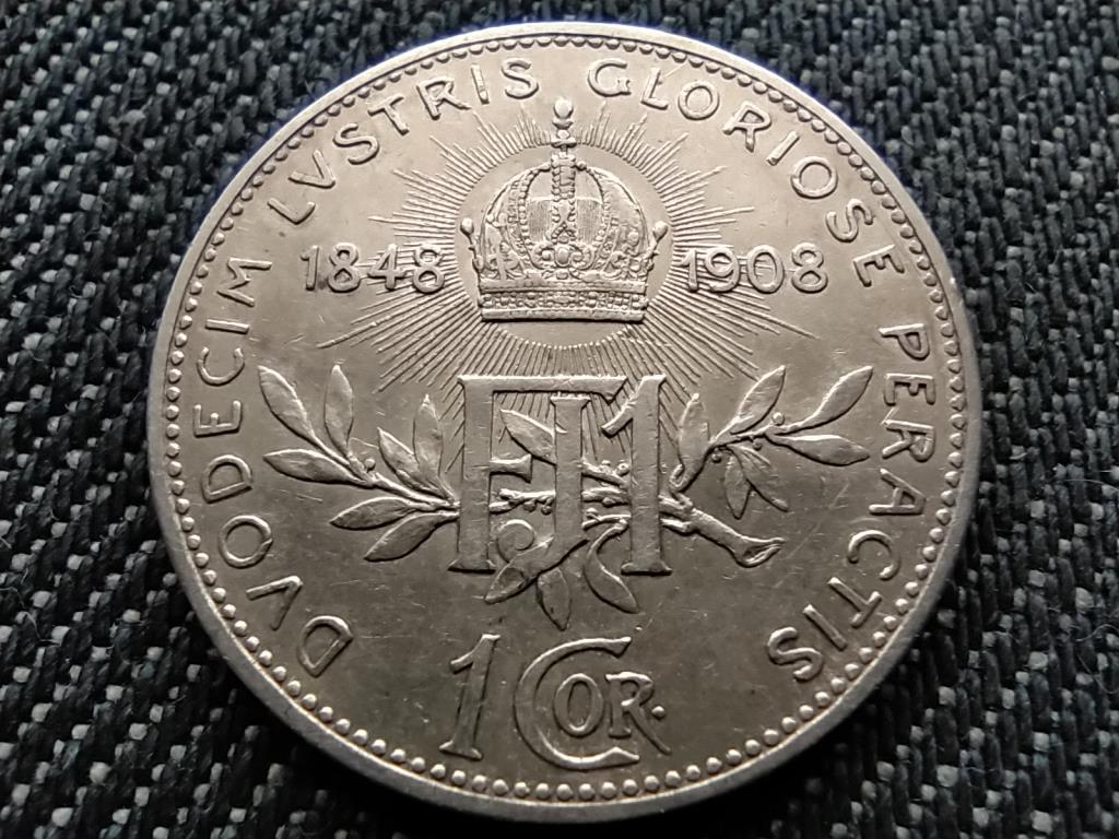 Ausztria 60 éve uralkodik I. Ferenc József .835 ezüst 1 Korona