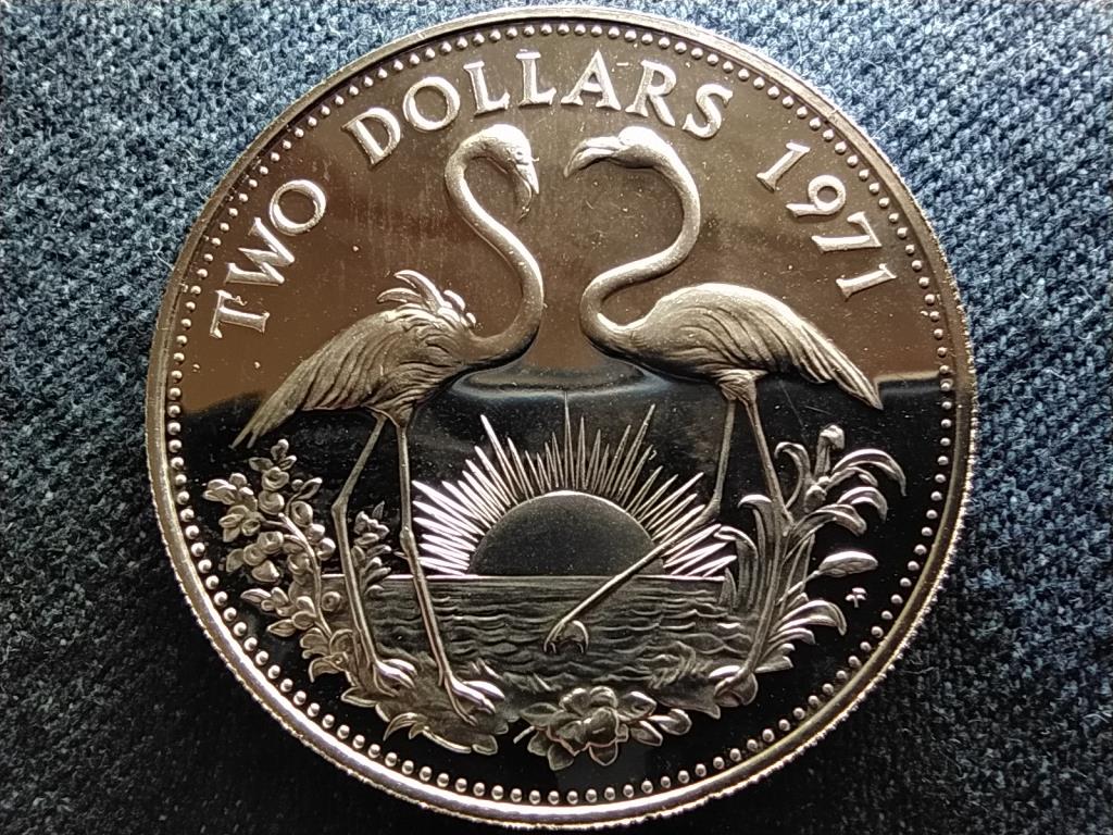 Bahama-szigetek II. Erzsébet (1952-2022) .925 ezüst 2 Dollár