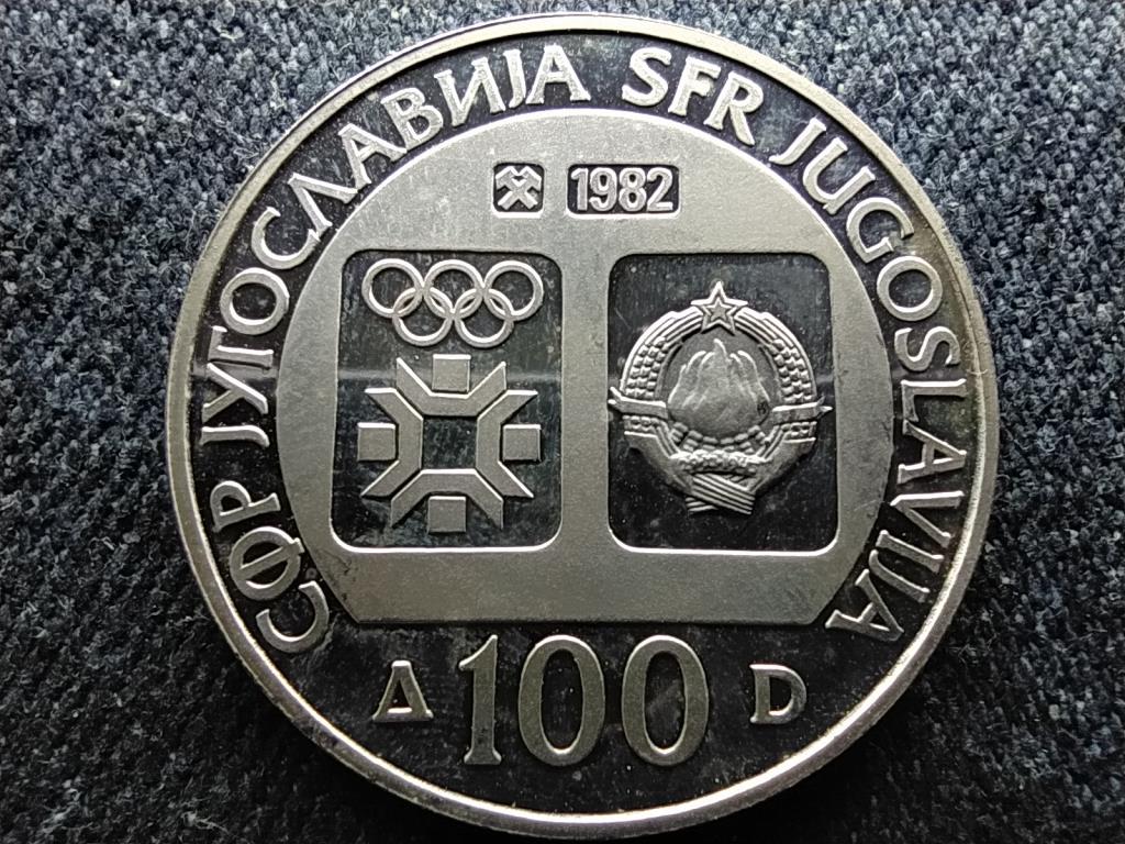 Jugoszlávia 1984. évi Téli Olimpia, Jégkorong .925 ezüst 100 Dínár