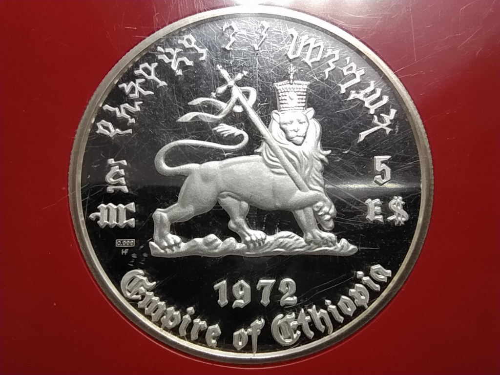 Etiópia I. Haile Selassie (1941-1974) .999 ezüst 5 birr