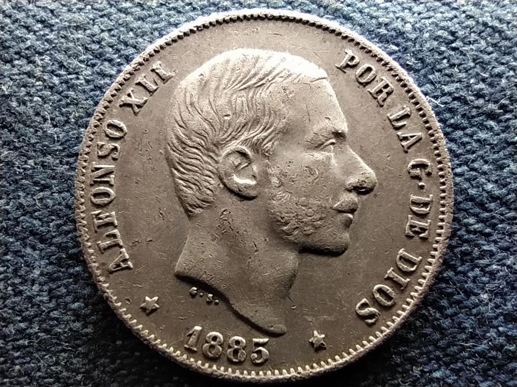 Fülöp-szigetek XII. Alfonz (1870-1885) .835 Ezüst 20 Centimo 