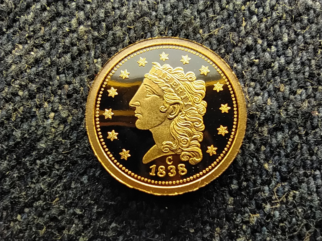 USA Liberty dollár 1838 .585 arany másolat