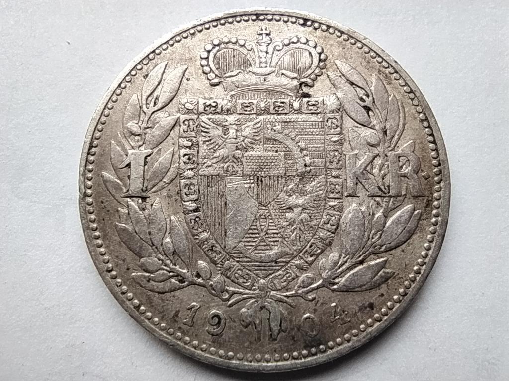 Liechtenstein II. János herceg (1858-1929) .835 Ezüst 1 korona 