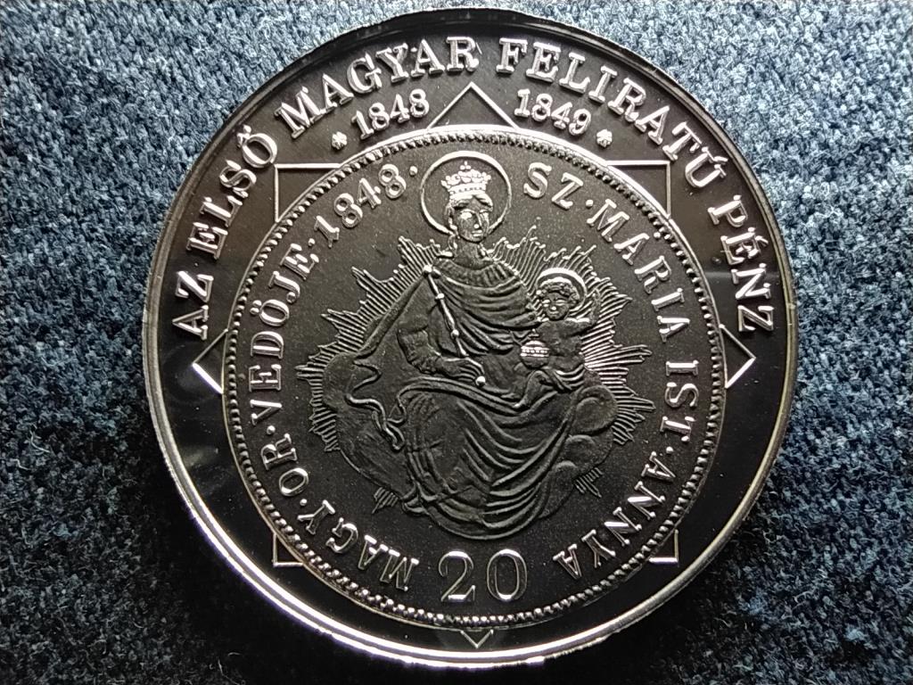A magyar nemzet pénzérméi Az első magyar feliratú pénz 1848-1849 .999 ezüst