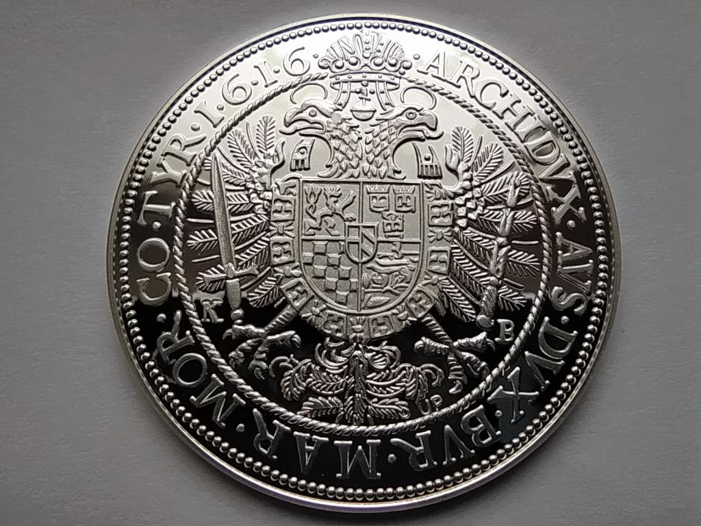 Magyar tallérok utánveretben II. Mátyás tallérja 1616 .999 ezüst