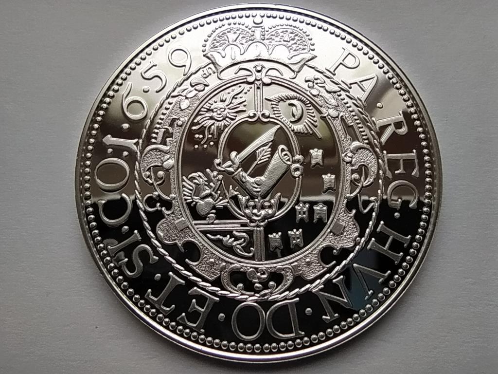 Magyar tallérok utánveretben Barcsay Ákos tallérja 1659 .999 ezüst