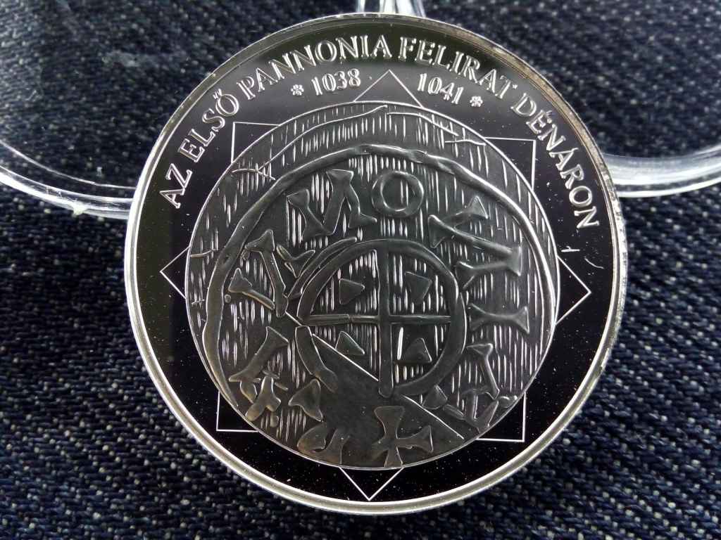 A magyar nemzet pénzérméi Az első Pannonia felirat dénáron 1038-1041 .999 ezüst