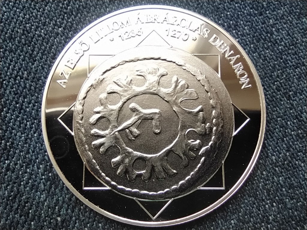 A magyar nemzet pénzérméi Az első liliom ábrázolás dénáron 1235-1270 .999 ezüst