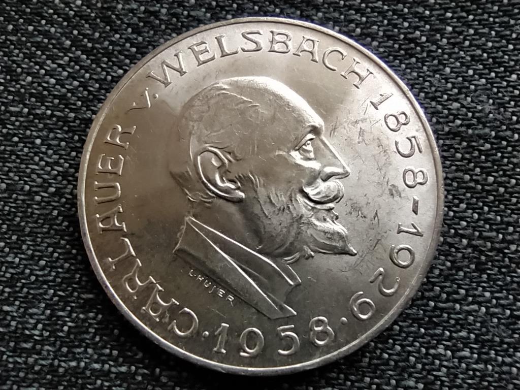 Ausztria 100 éve született Auer von Welsbach kémikus .800 ezüst 25 Schilling