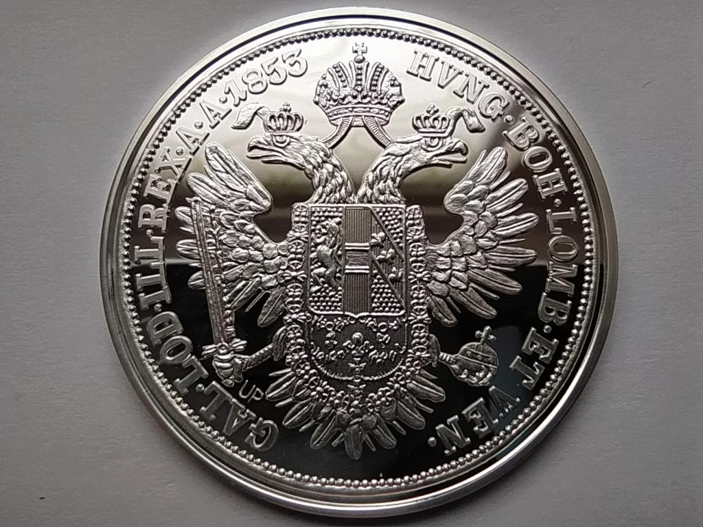 Magyar tallérok utánveretben Ferenc József ifjúkori tallérja 1853 .999 ezüst