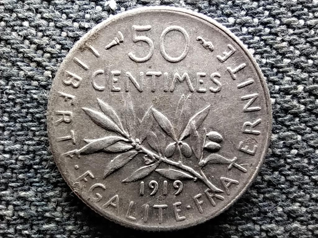 Franciaország Harmadik Köztársaság .835 ezüst 50 Centimes