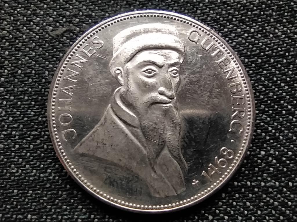 Németország 500 éve született Johannes Gutenberg .625 ezüst 5 Márka