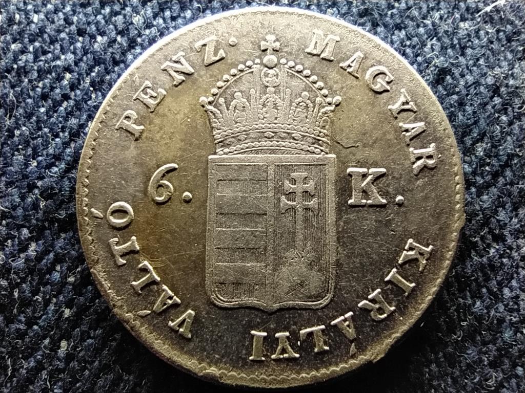 Magyarország Szabadságharc (1848-1849) .438 Ezüst 6 Krajcár 