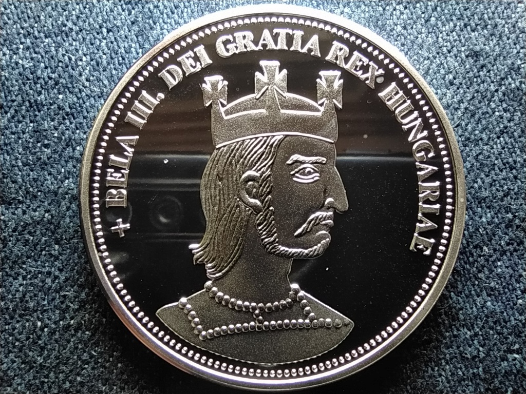 Királyi Koronák Utánveretben III. Béla 5 korona .999 ezüst