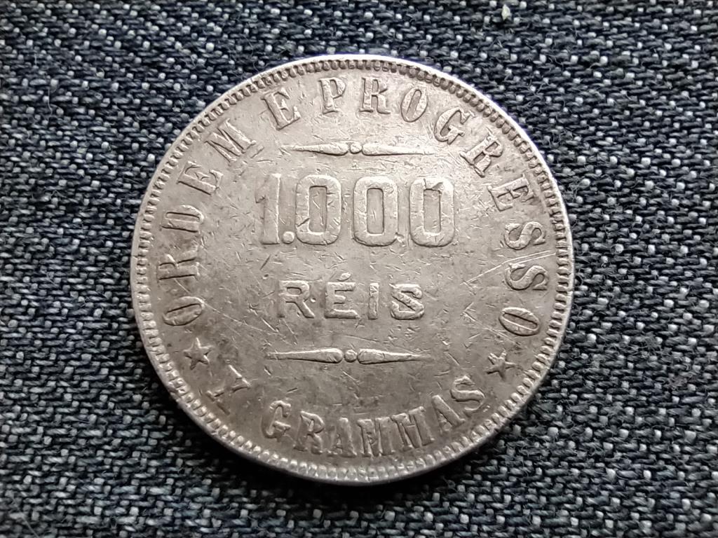 Brazíliai Egyesült Államok Köztársaság (1889-1967) .900 ezüst 1000 Reis