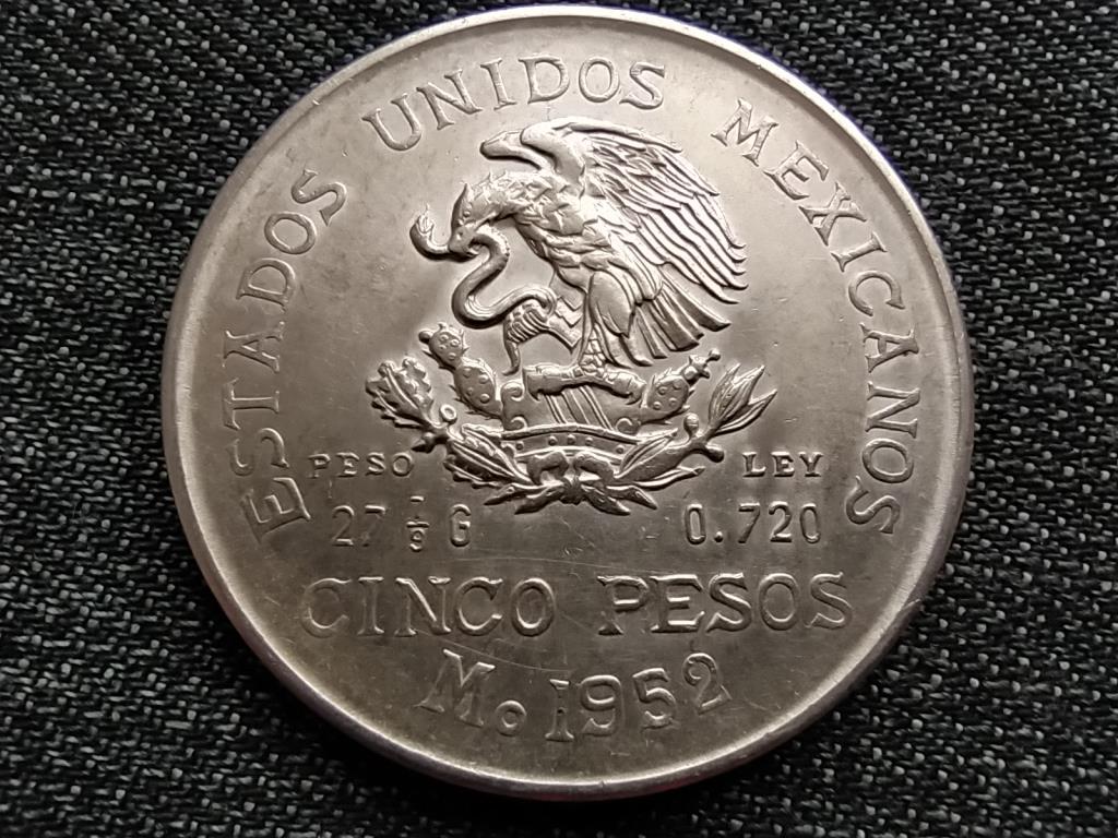 Mexikó .720 ezüst 5 Pezó Hidalgo
