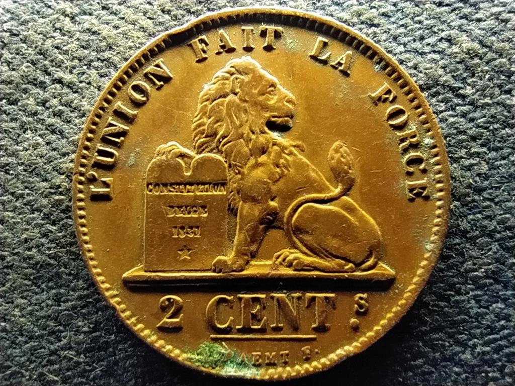 Belgium II. Lipót (1865-1909) 2 centime (francia szöveg)