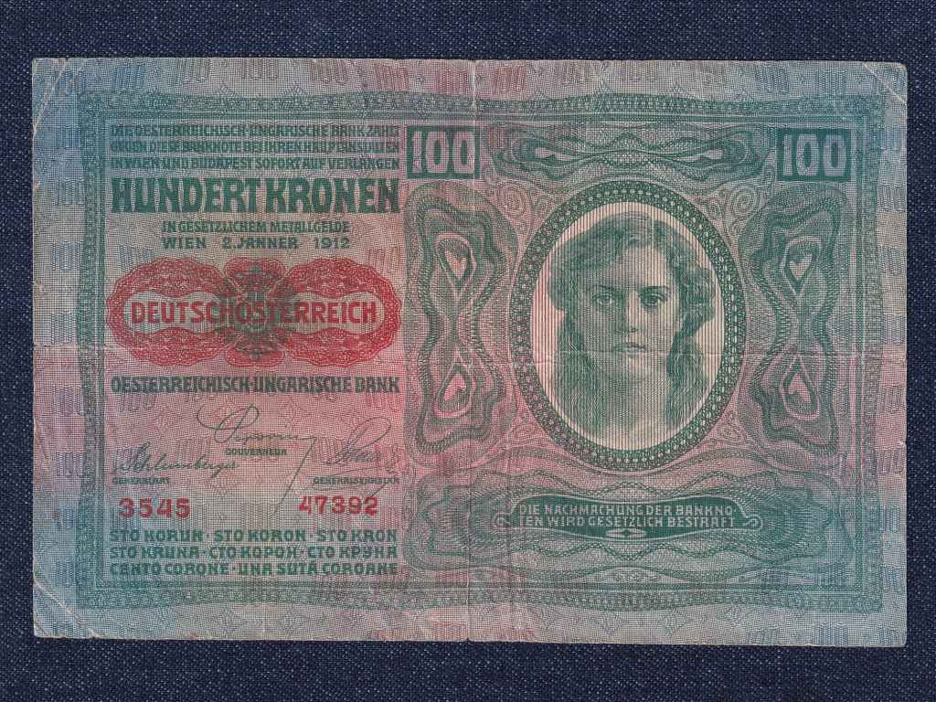 Ausztria 100 Korona bankjegy