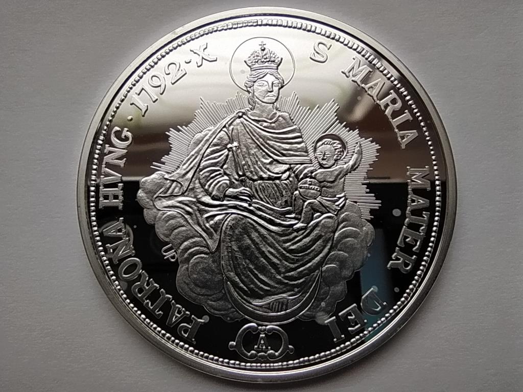 Magyar tallérok utánveretben I. Ferenc tallérja 1792 .999 ezüst