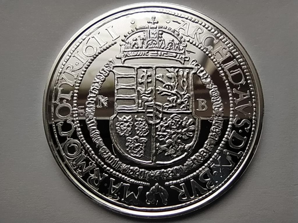 Magyar tallérok utánveretben II. Mátyás tallérja 1611 .999 ezüst