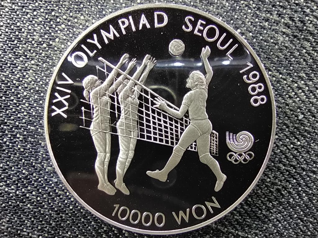 Dél-Korea Olimpiai Játékok Szöulban 1988 Röplabda .925 ezüst 10000 won