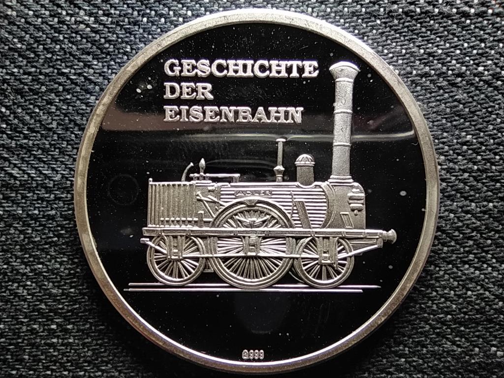 Németország A vasút története John Bull 1831 USA .999 ezüst