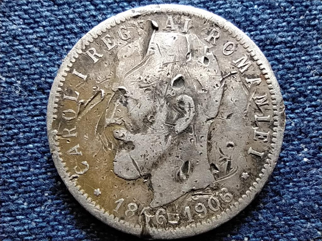 Románia I. Károly uralkodásának 40. évfordulója .835 ezüst 1 Lej