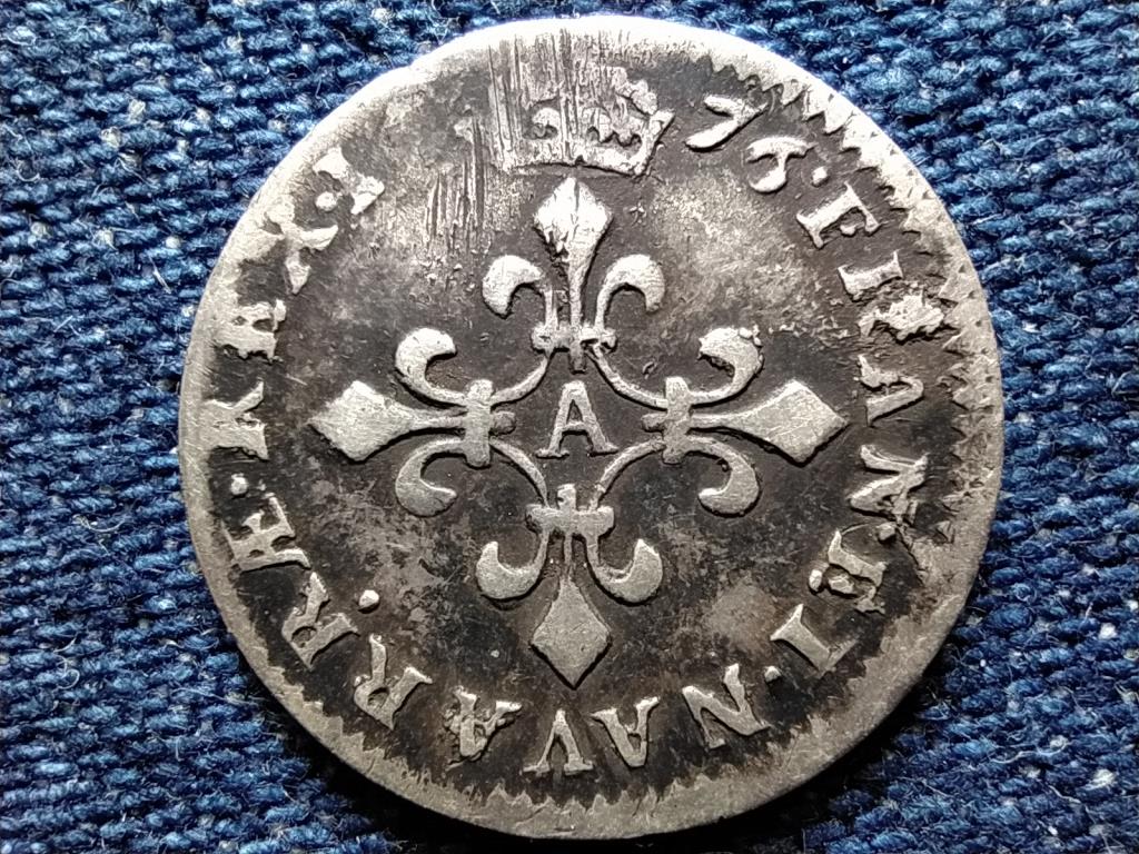 Franciaország XIV. Lajos (1643-1715) .798 ezüst 1/15 ecu