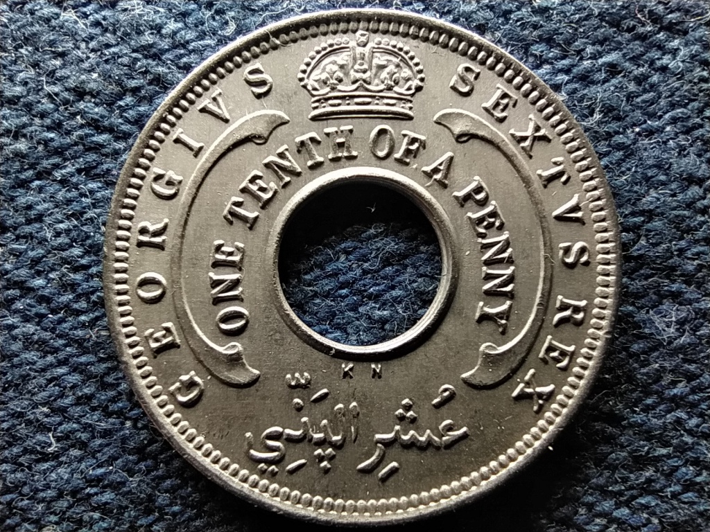 Brit Nyugat-Afrika VI. György (1936-1952) 1/10 penny