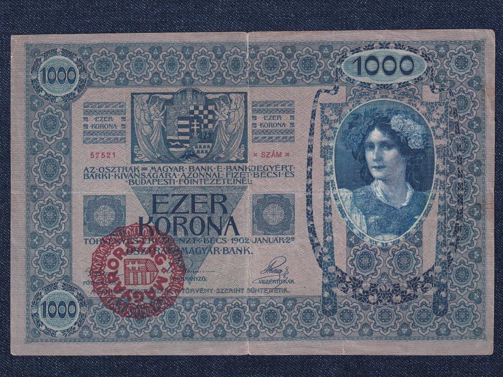 Osztrák-Magyar Korona bankjegyek (1900-1902 sorozat) 1000 Korona bankjegy