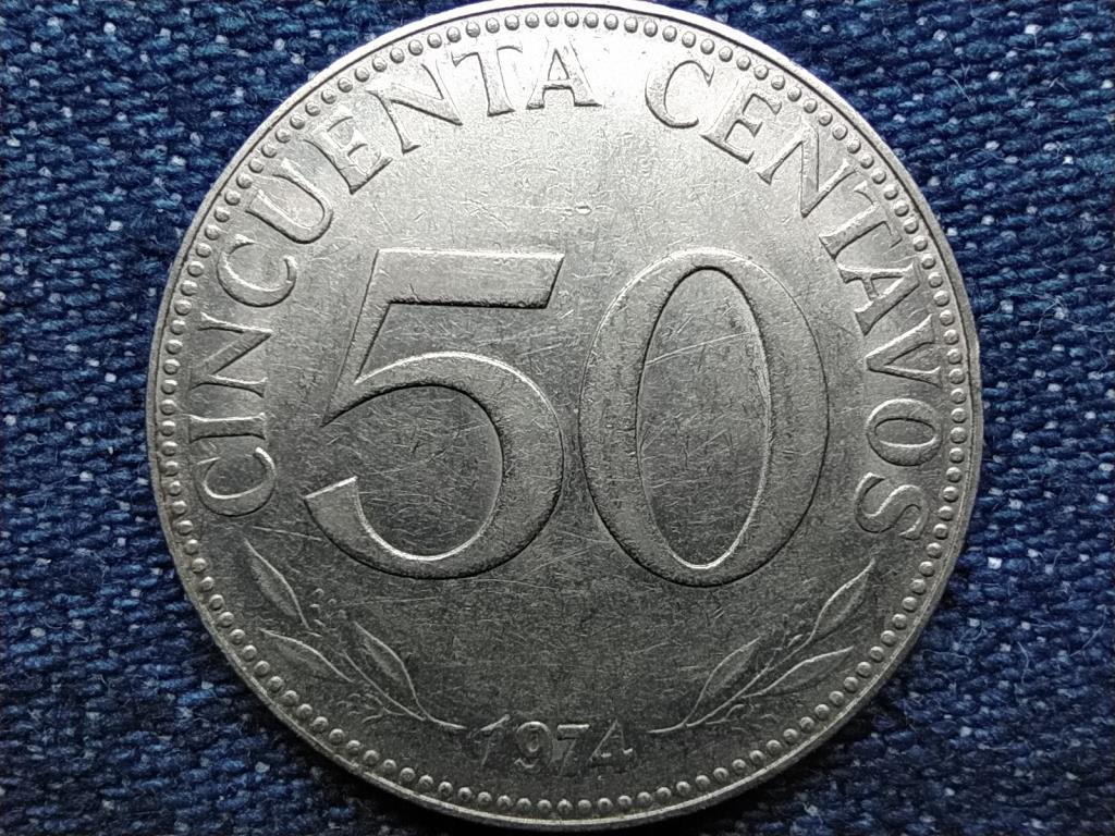 Bolívia Köztársaság (1825-2009) 50 Centavo