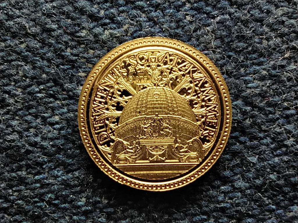Történelmi Ausztria mini arany Bécsi kincstár .585 arany 0,5g