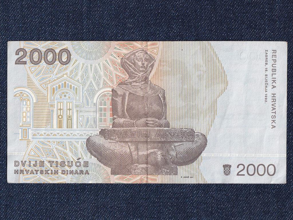 Horvátország 2000 Dínár bankjegy