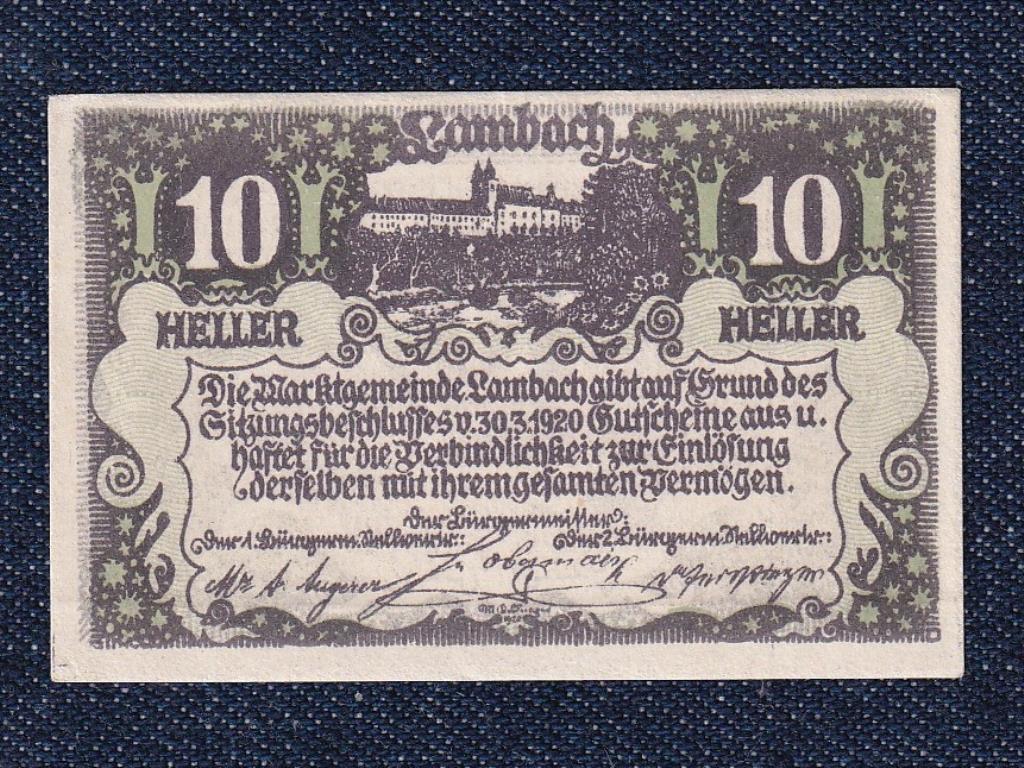 Ausztria Lambach 10 heller szükségpénz