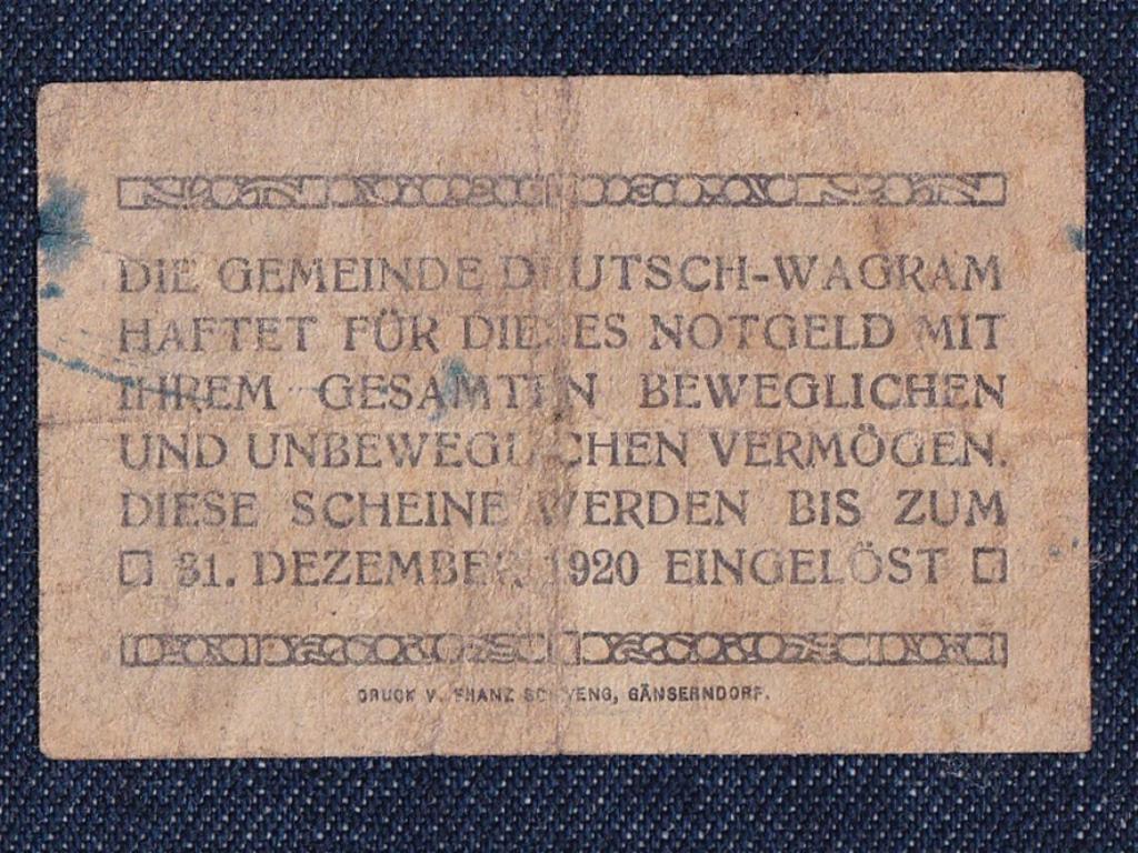 Ausztria Deutsch-Wagram 10 heller szükségpénz