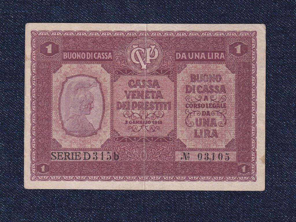 Olaszország Osztrák-magyar megszállás 1 Líra bankjegy