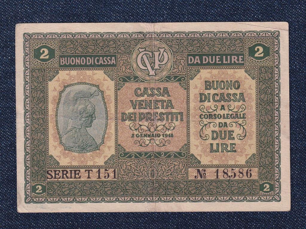 Olaszország Osztrák-magyar megszállás 2 Líra bankjegy