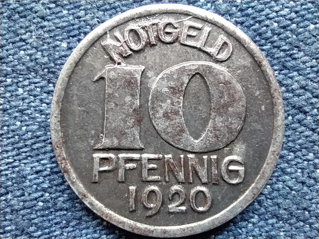 Németország Halle 10 Pfennig szükségpénz