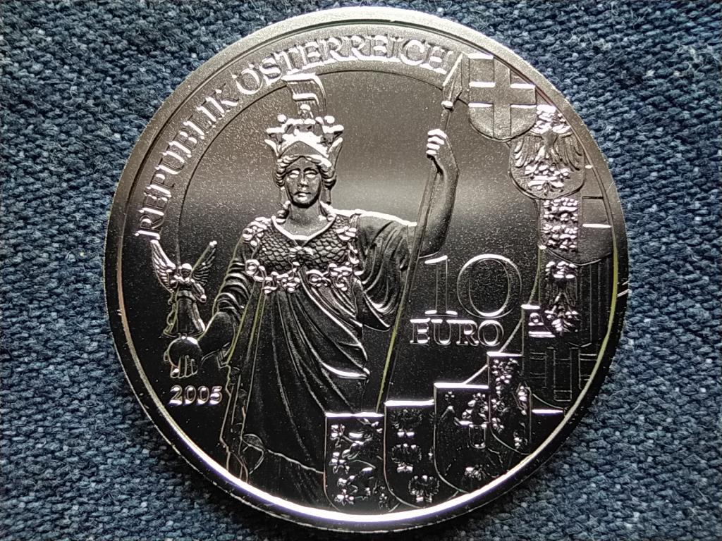 Ausztria 60 éves a köztársaság .925 ezüst 10 Euro