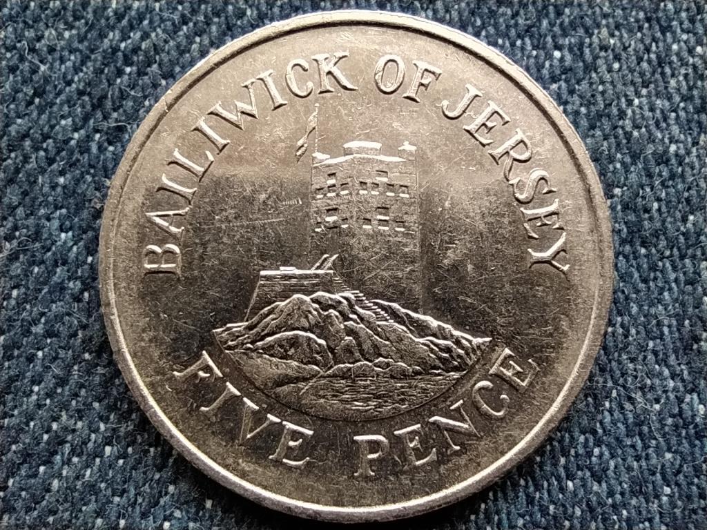 Jersey II. Erzsébet 5 penny