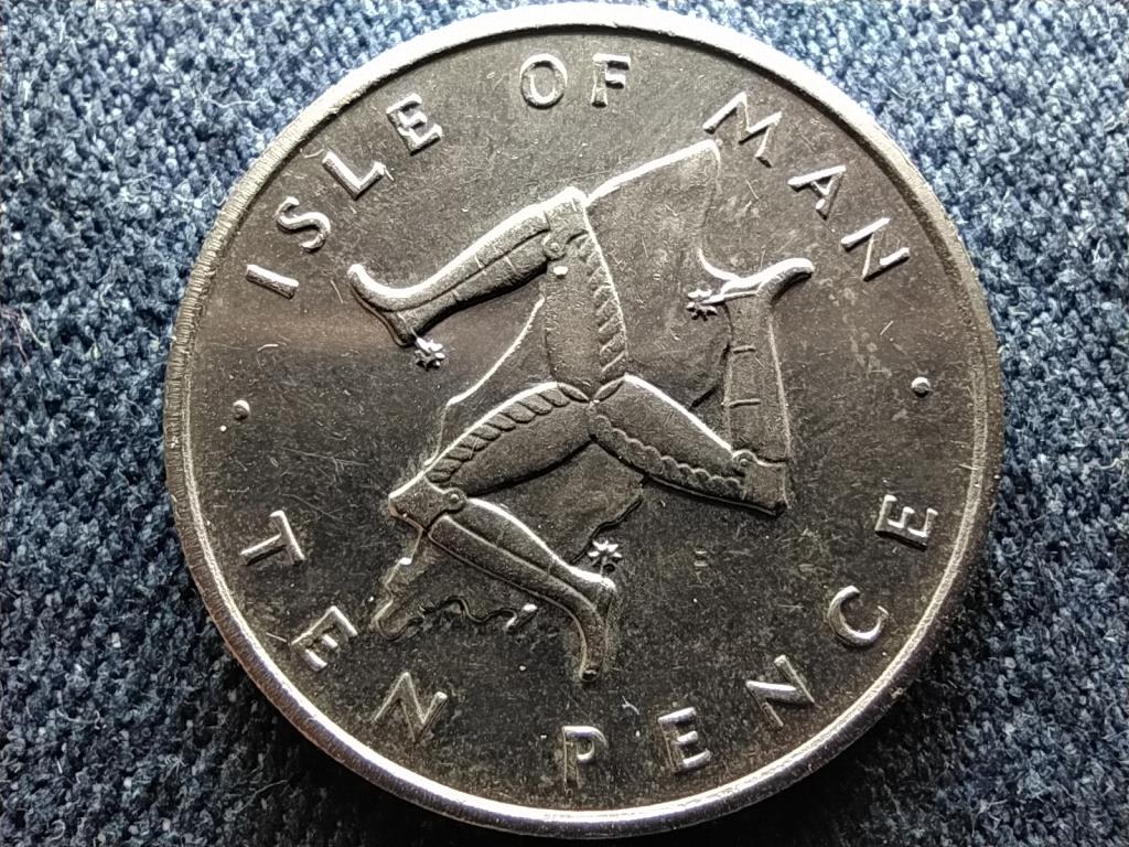 Man-sziget II. Erzsébet 10 penny
