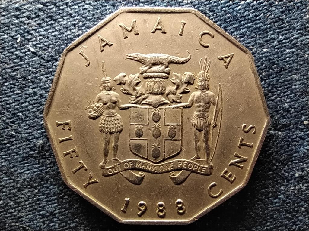 Jamaica II. Erzsébet (1952-) 50 cent