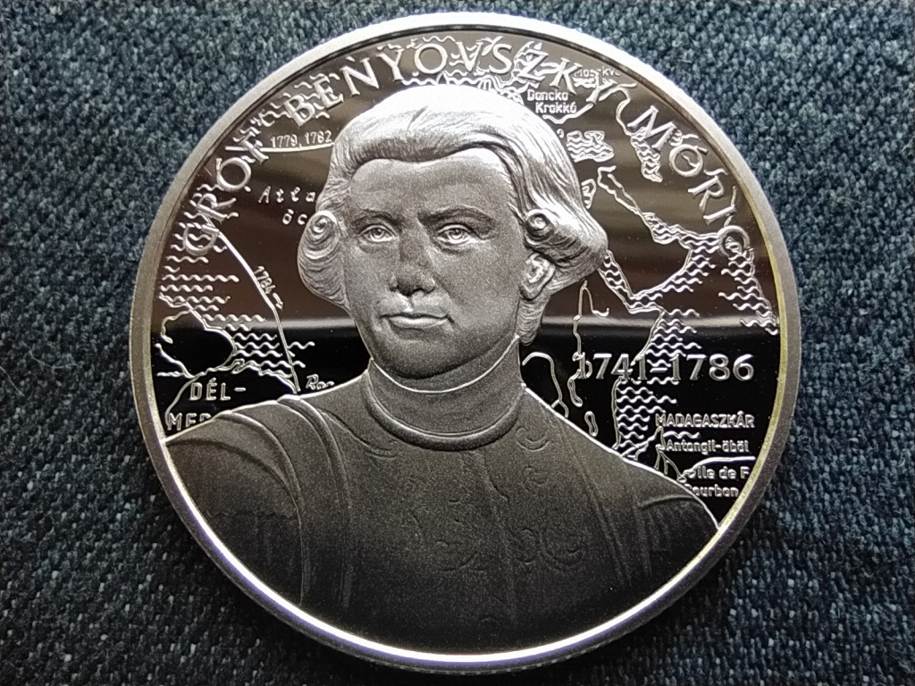 Benyovszky Móric Ágost (1741-1786) .925 ezüst 10000 Forint