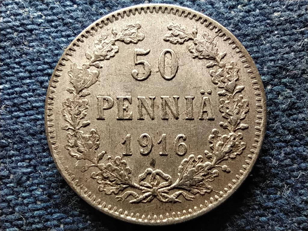 Finnország II. Miklós (1894-1917) .750 ezüst 50 penni