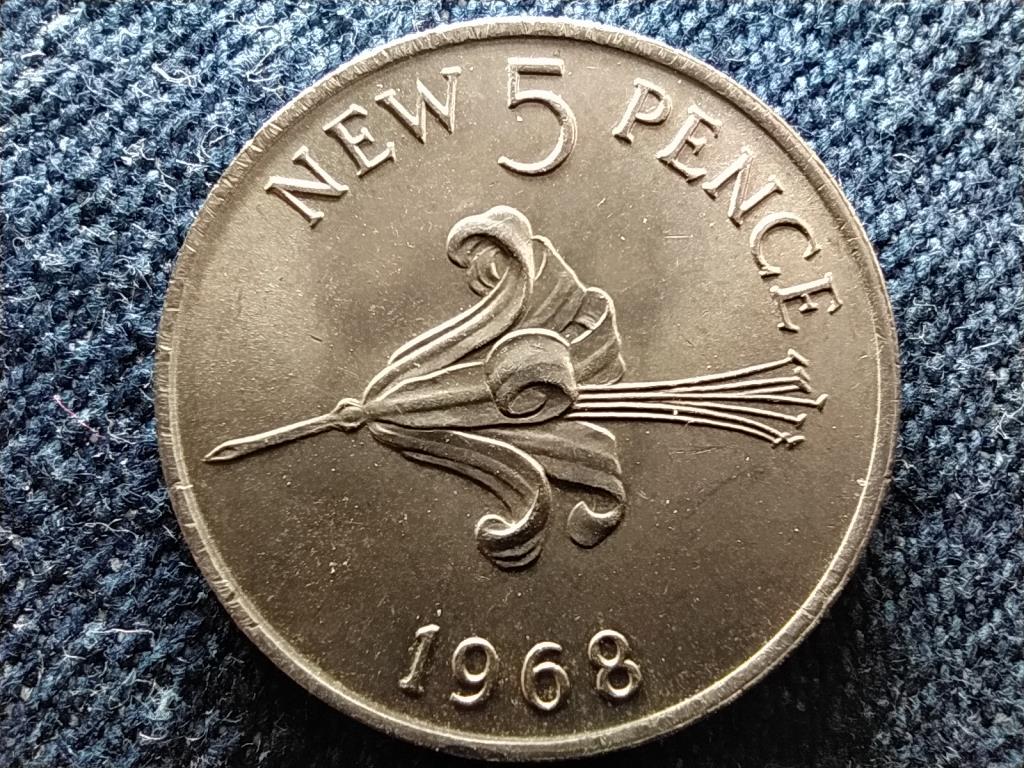 Guernsey II. Erzsébet 5 új penny