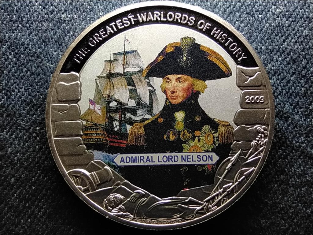 Libéria Nagy Hadvezérek Lord Nelson admirális 5 Dollár